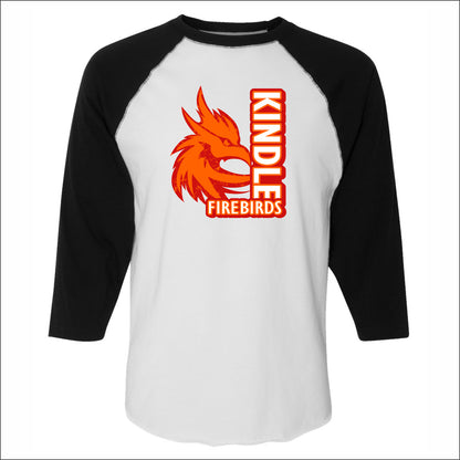 Kindle Edu Baseball Fine Jersey Three-Quarter Sleeve Tee - Des. B