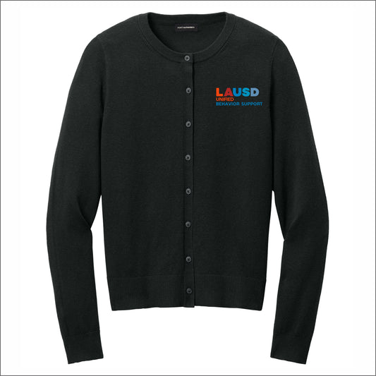 LAUSD Behavior Support Ladies Crewneck Cardigan Sweater