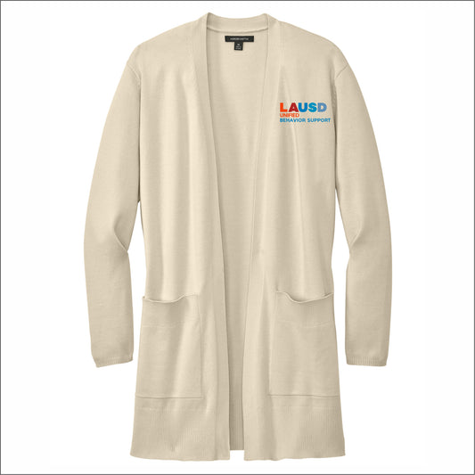 LAUSD Behavior Support Ladies Open-Front Cardigan Sweater