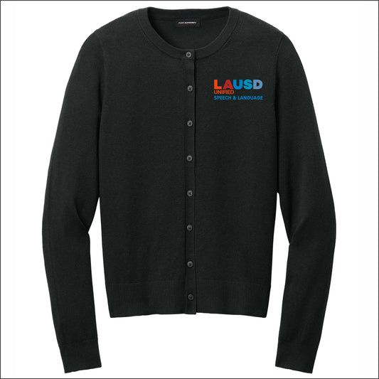 LAUSD Speech & Language Ladies Easy Care Button-Up Cardigan