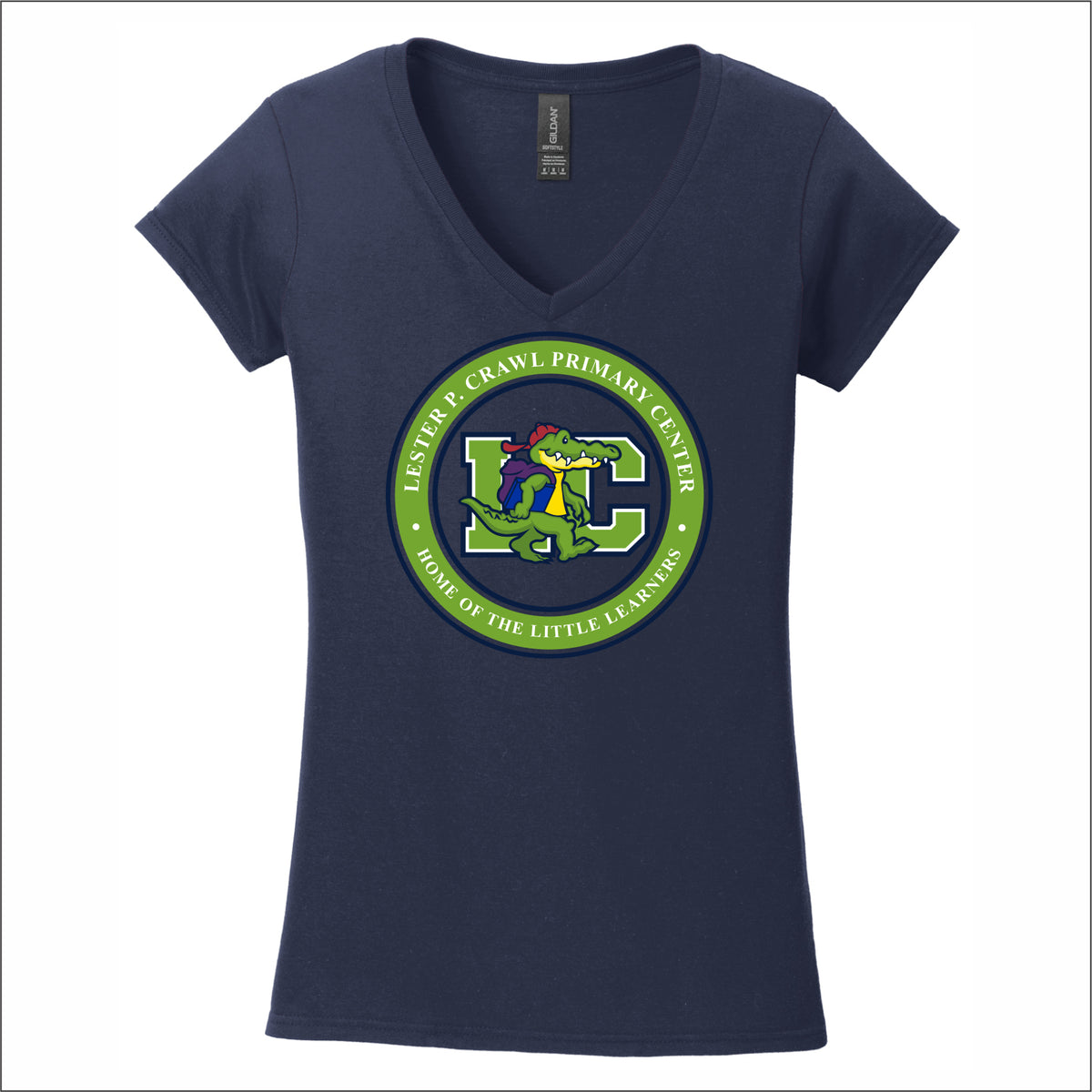 Lester Crawl Primary Softstyle Women's Fit V-Neck T-Shirt