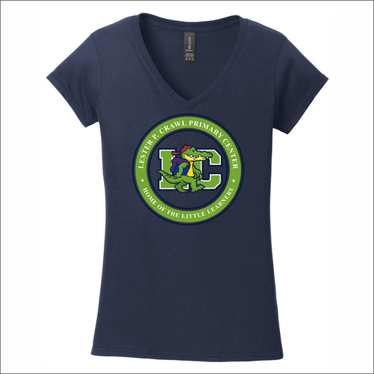 Lester Crawl Primary Softstyle Women's Fit V-Neck T-Shirt