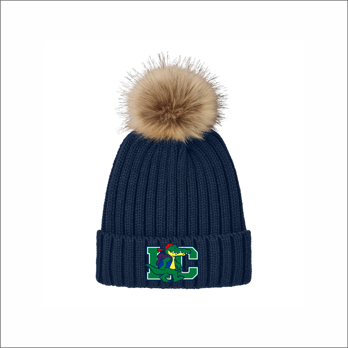 LCPC Staff Faux Fur Pom Beanie