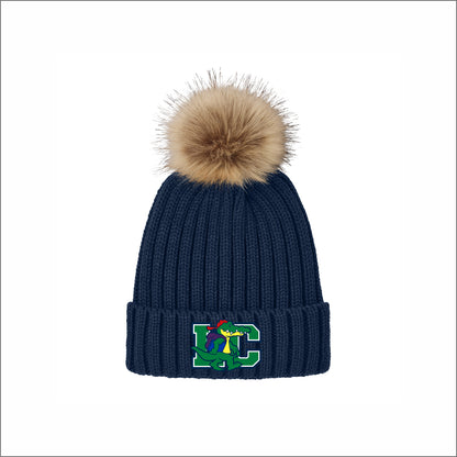 LCPC Staff Faux Fur Pom Beanie