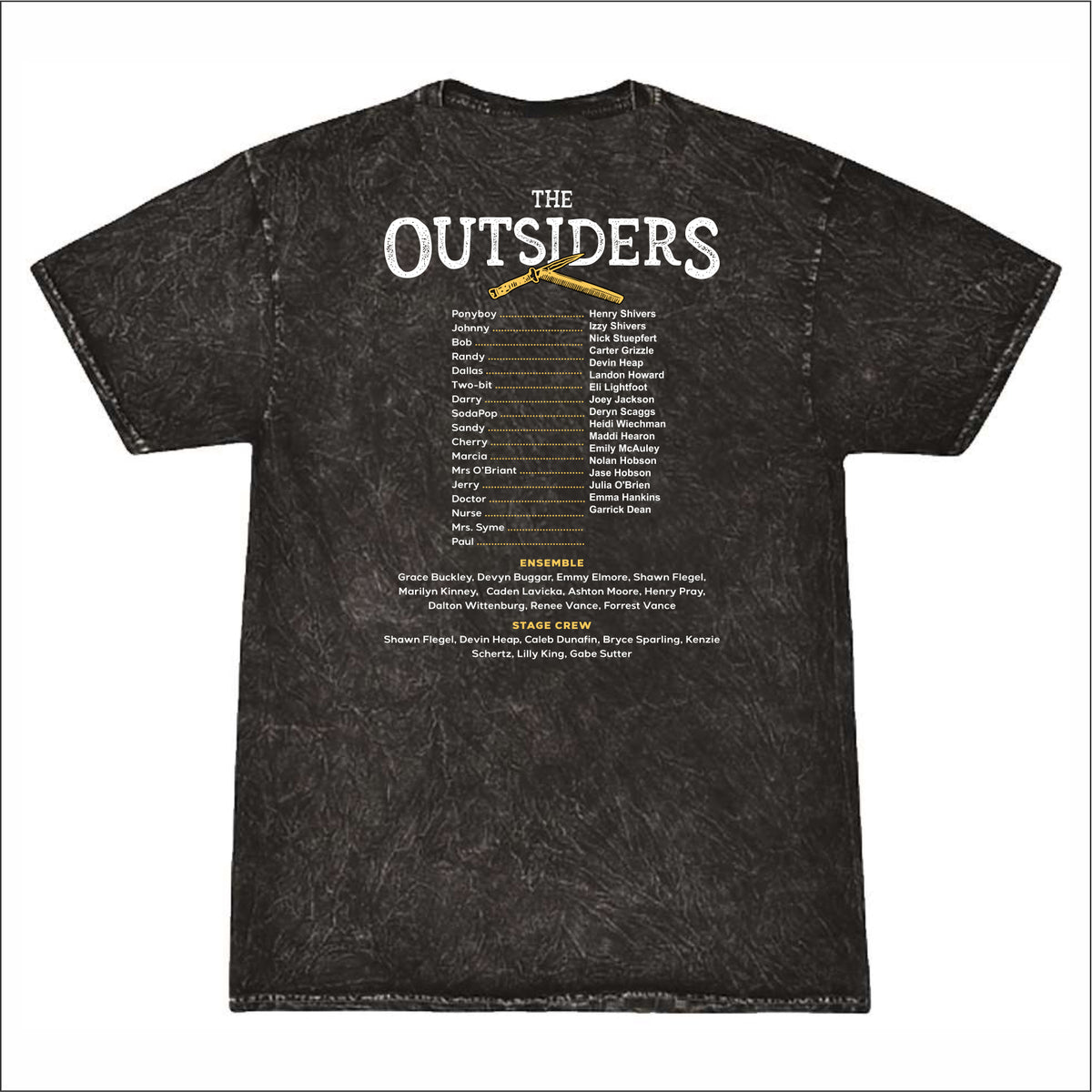 LeRoy HS Theater Mineral Wash T-Shirt