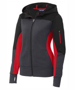 ALL Ladies Sport-Tek Colorblock Full-Zip Hooded Jacket