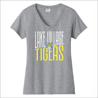 Lake Village Elem Ladies Fan Favorite V-Neck Tee - Des. C
