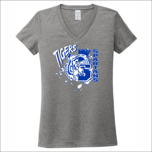 Lake Village Elem Allmade Sustainable Ladies V-Neck Tee - Des. A