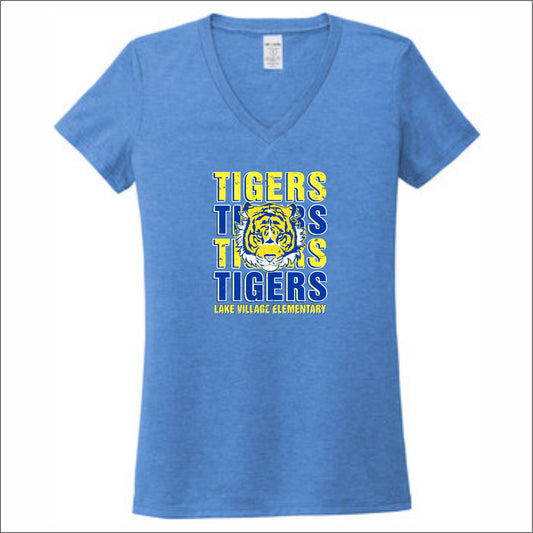 Lake Village Elem Allmade Sustainable Ladies V-Neck Tee - Des. B