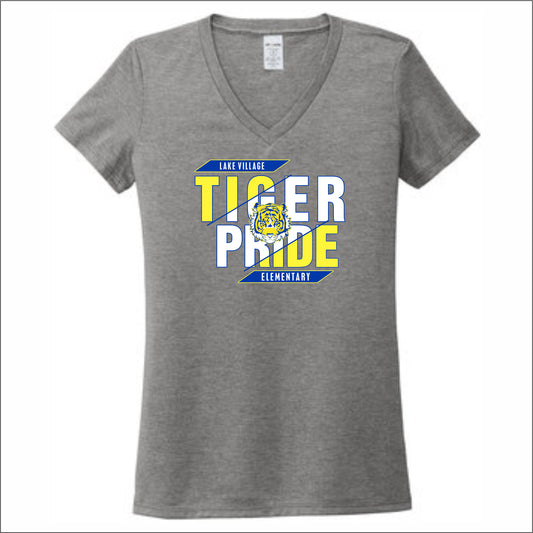 Lake Village Elem Allmade Sustainable Ladies V-Neck Tee - Des. C