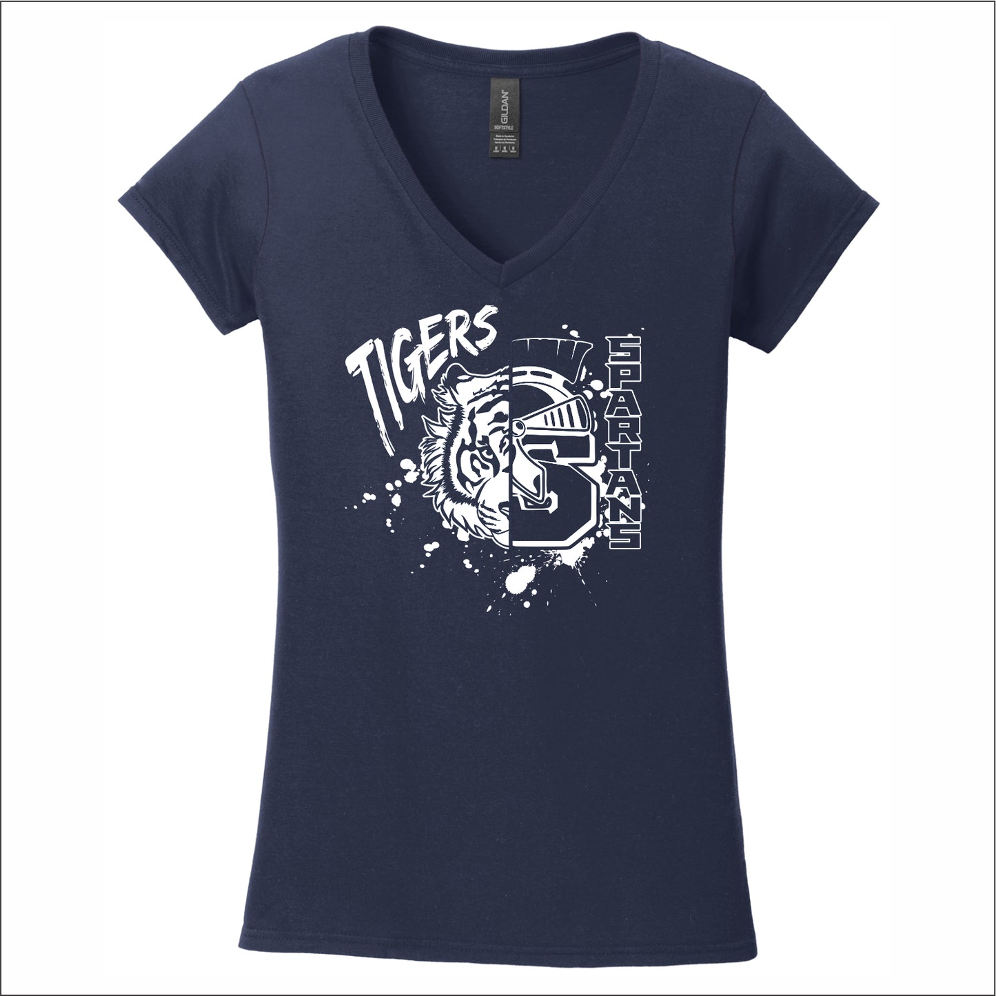 Lake Village Elem Gildan Softstyle Women's Fit V-Neck T-Shirt - Des. A