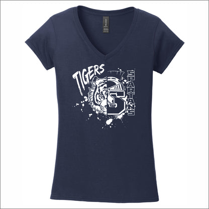 Lake Village Elem Gildan Softstyle Women's Fit V-Neck T-Shirt - Des. A
