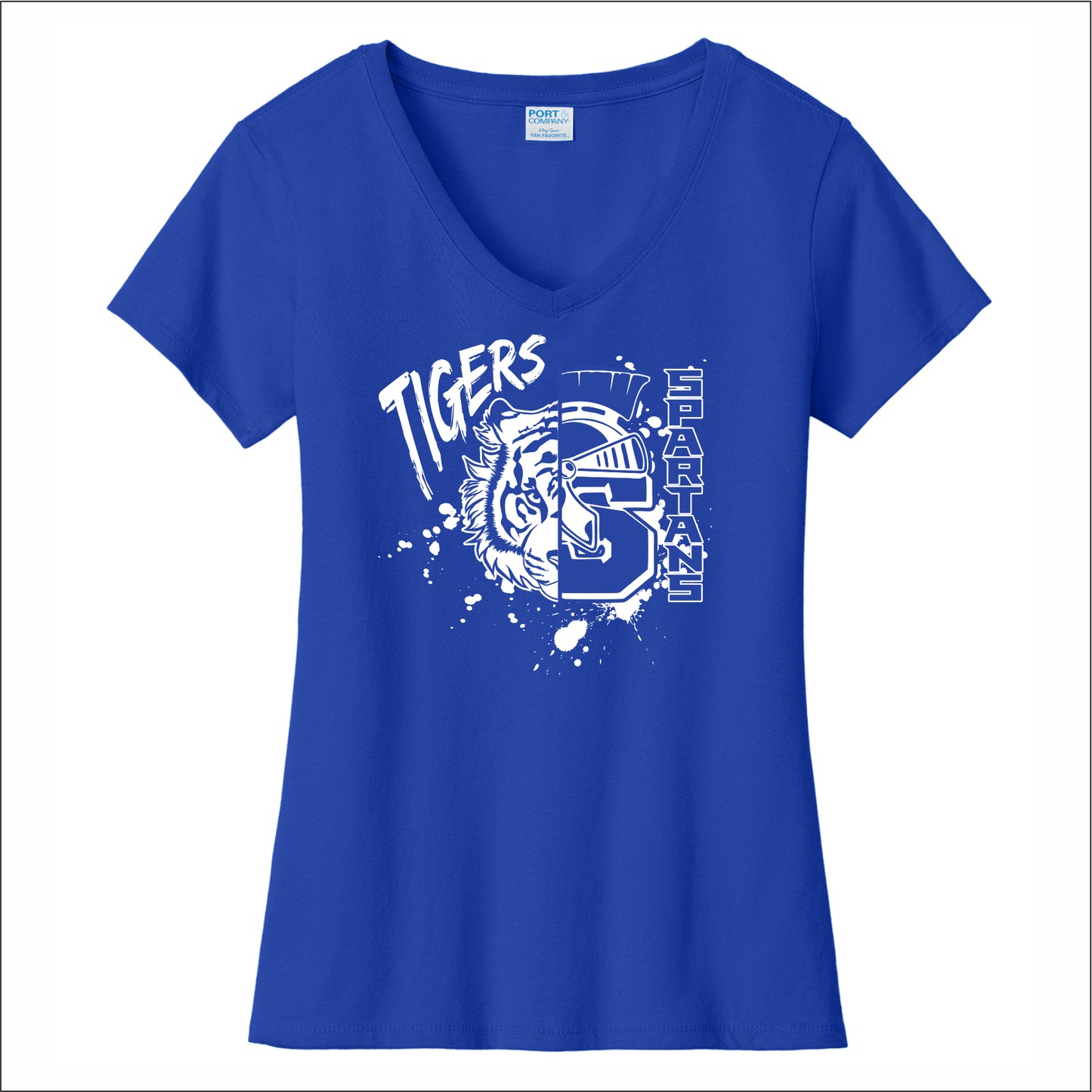 Lake Village Elem Ladies Fan Favorite V-Neck Tee - Des. A