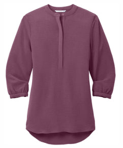 ALL Ladies 3/4 Sleeve Textured Crepe Tunic