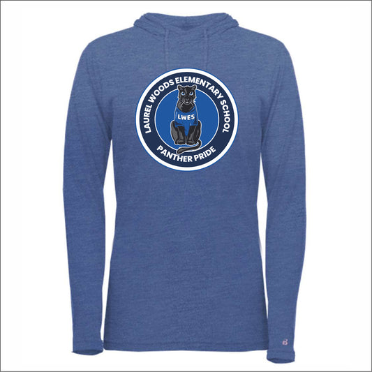 Laurel Woods Elem Ladies Triblend Hooded Long Sleeve T - Des. A