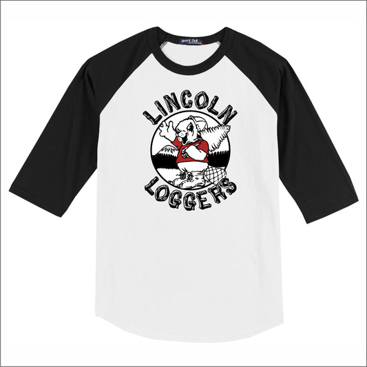 Lincoln Loggers 3/4 Sleeve Baseball T-shirt