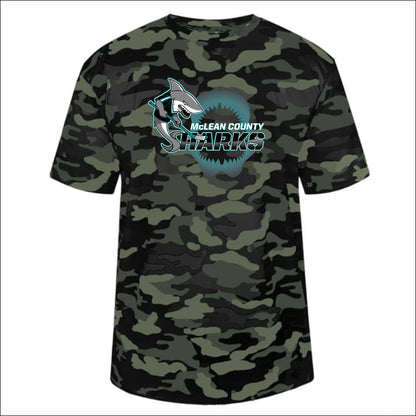 MCYHA Sharks Camo Print Performance T-shirt