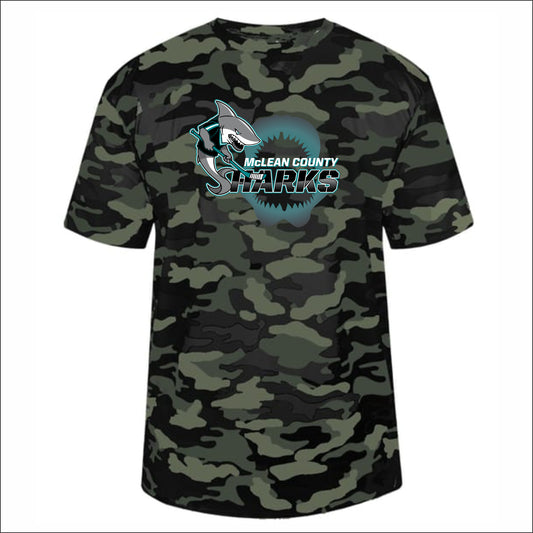 MCYHA Sharks Camo Print Performance T-shirt