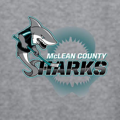MCYHA Sharks Tri-Blend Wicking Hooded Long Sleeve Tee