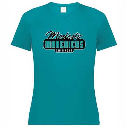 Modesto Mavericks Ladies Performance V-Neck - Design B