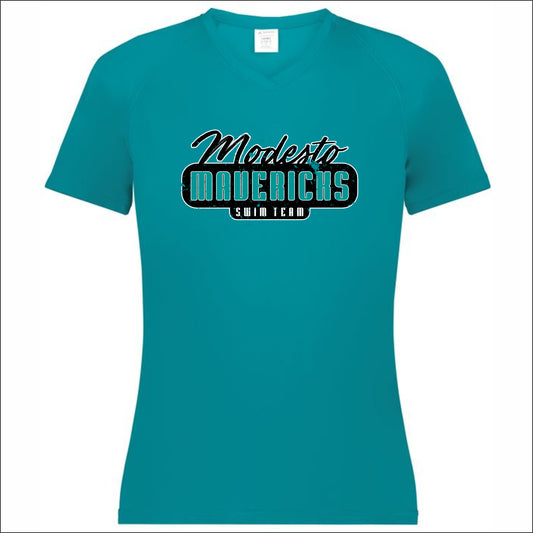 Modesto Mavericks Ladies Performance V-Neck - Design B