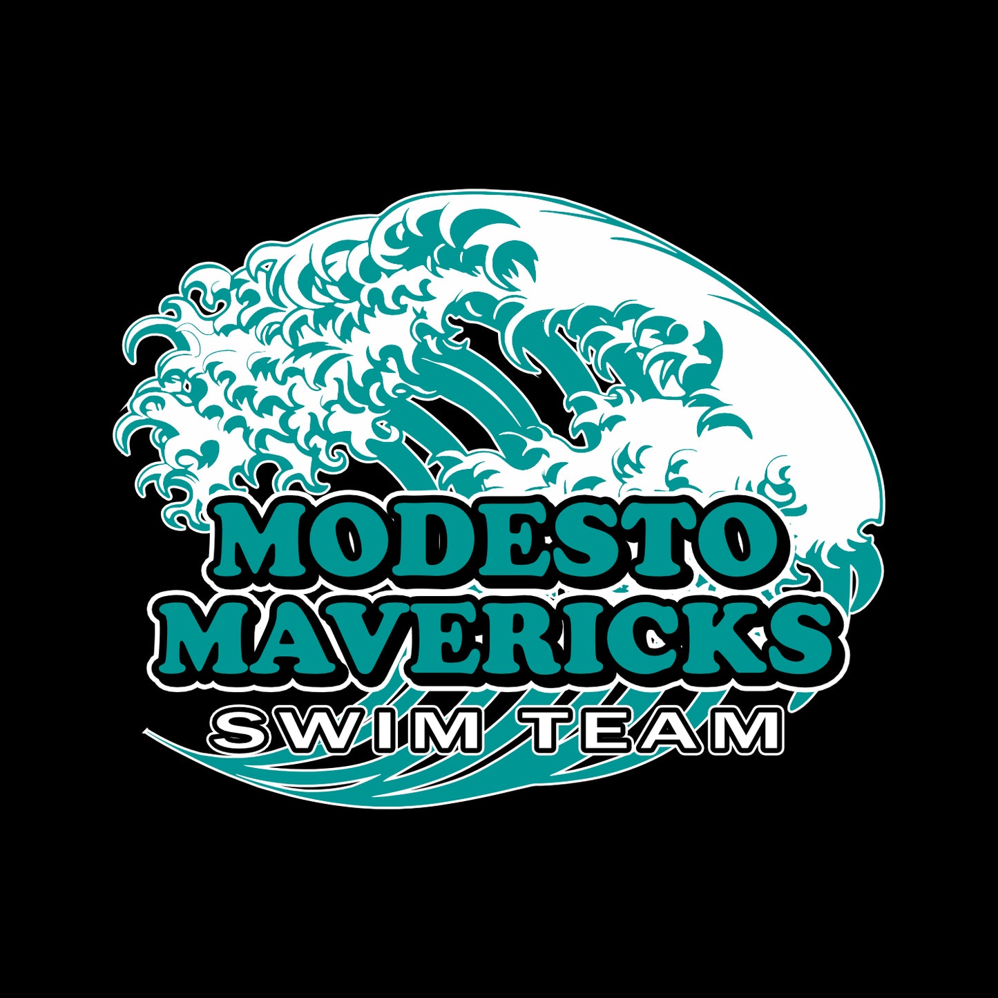 Modesto Mavericks Fleece Short Sleeve Hoodie - Design A