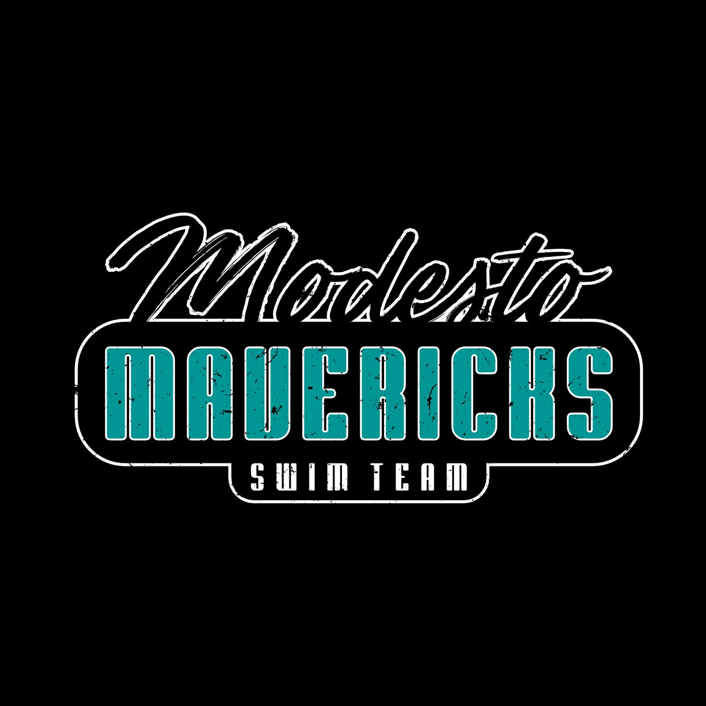 Modesto Mavericks Fleece Short Sleeve Hoodie - Design B