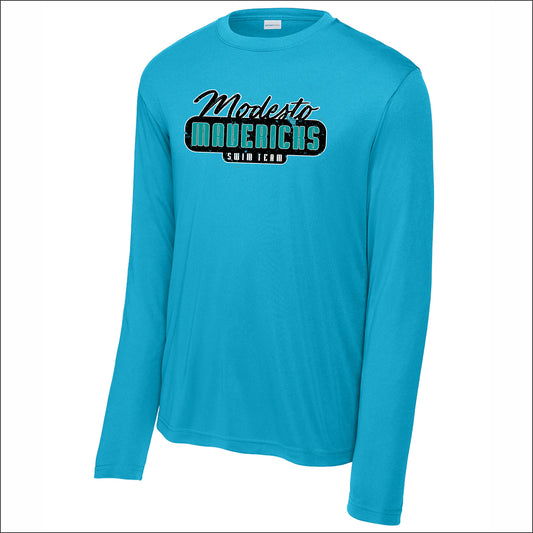 Modesto Mavericks Performance Long Sleeve T-shirt - Design B