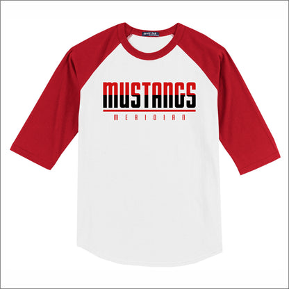Meridian Elementary 3/4 Sleeve Baseball T-shirt - Des. B