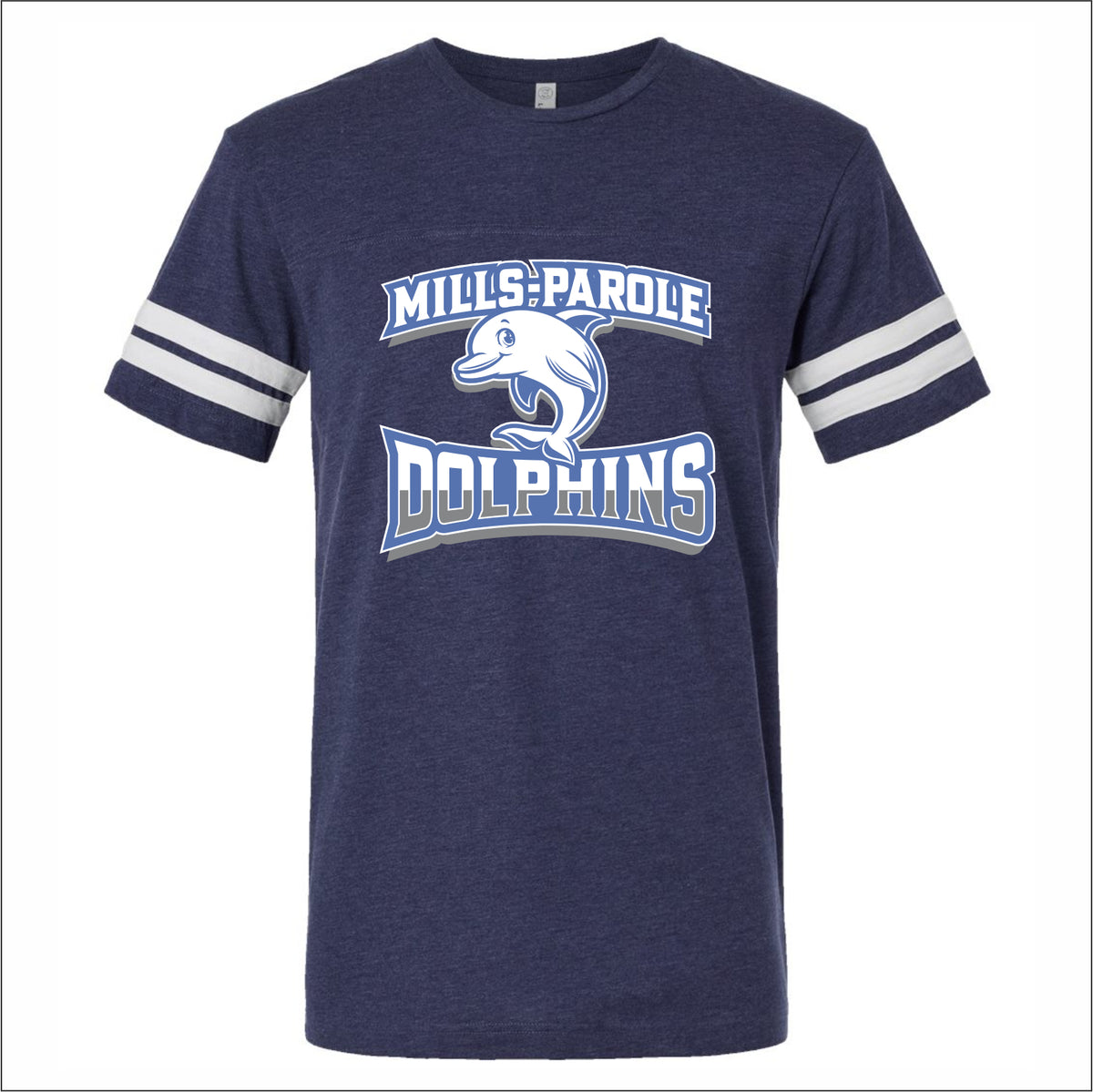 Mills-Parole Elem Vintage Football T-shirt - Des. A