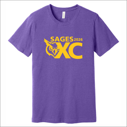 Monticello Cross Country Heathered Soft Jersey Short Sleeve T-shirt