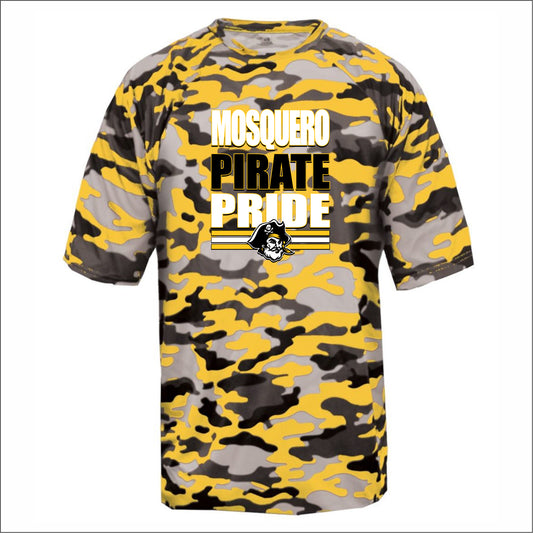 Mosquero Schools Camo Print Performance T-shirt - Des. A