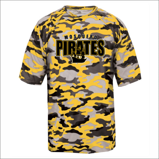 Mosquero Schools Camo Print Performance T-shirt - Des. B
