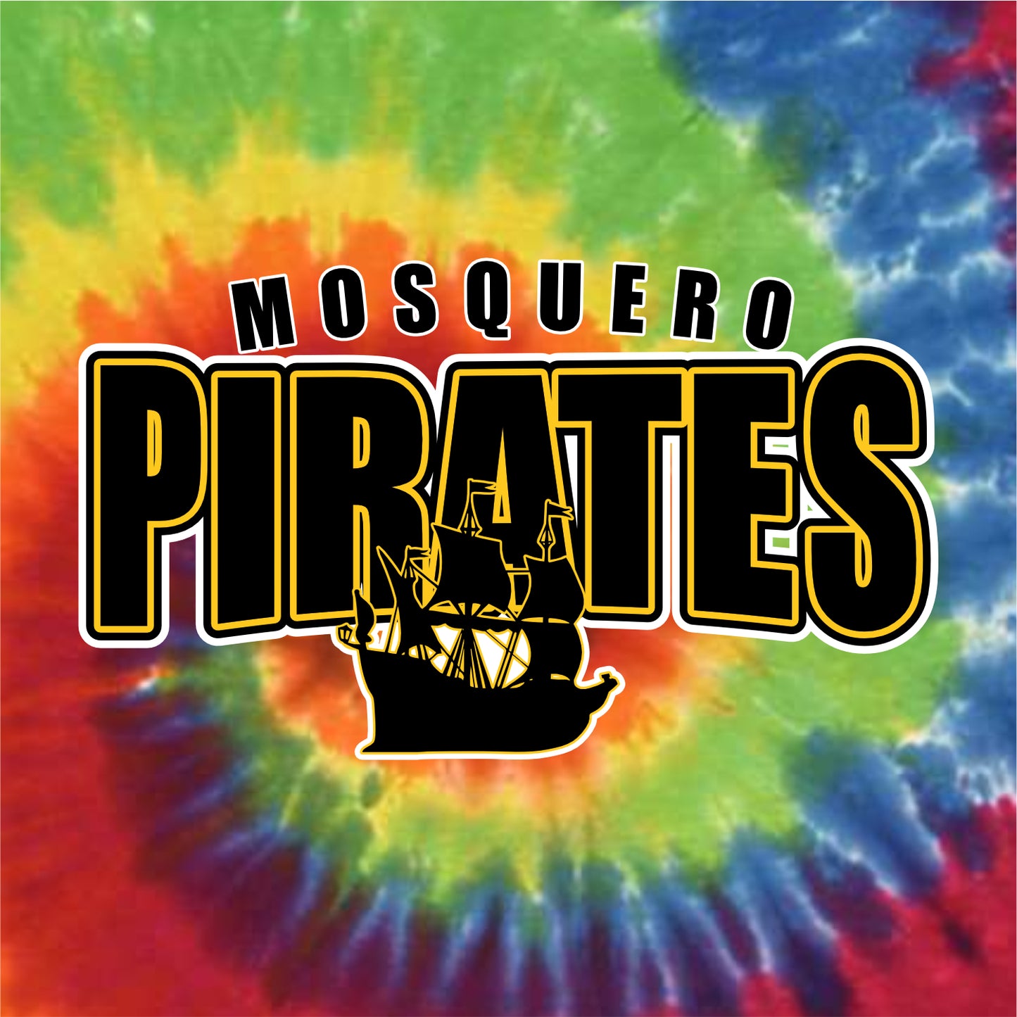 Mosquero Schools Tie-Dye T-shirt - Des. B
