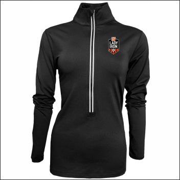 NCHS Lady Iron Soccer Ladies 1/2 Zip Comfort Weight