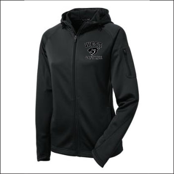 NCWHS Softball Ladies Tech Fleece Full Zip Hooded Jacket