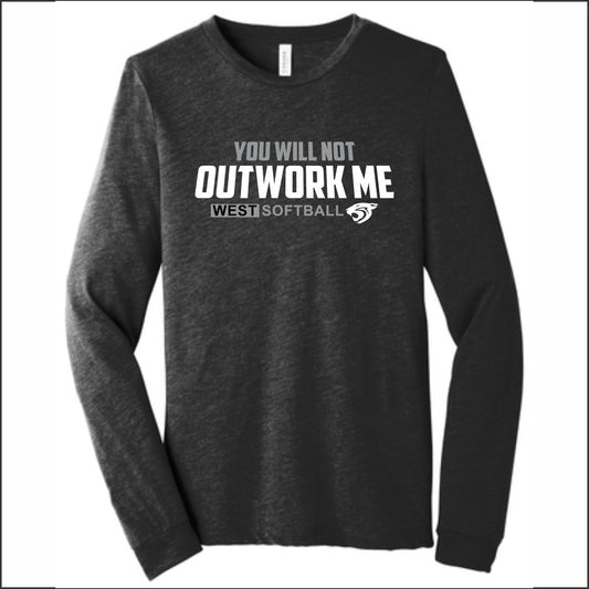 NCWHS Softball TrI-Blend Long Sleeve T-shirt - Des. E
