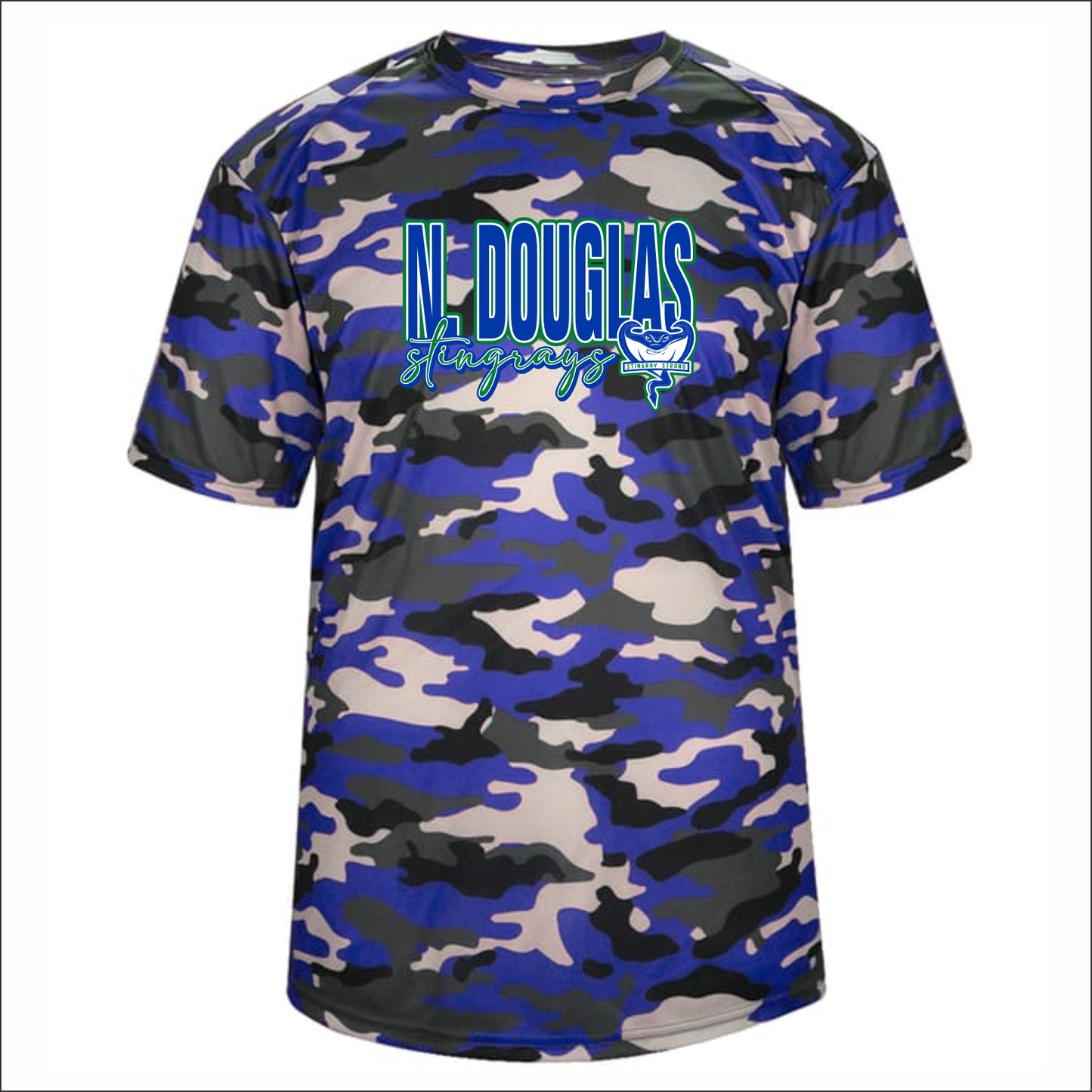 NDouglas Spiritwear Camo Print Performance T-shirt