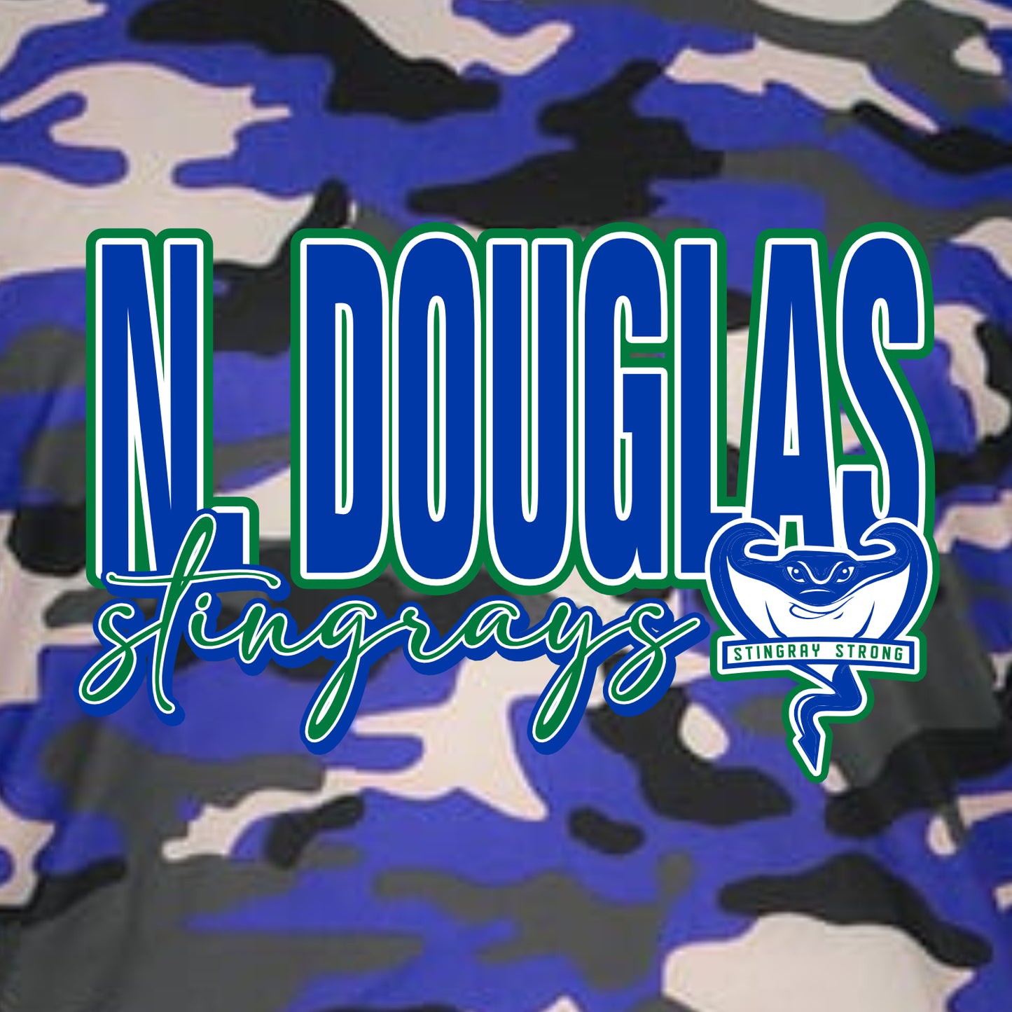 NDouglas Spiritwear Camo Print Performance T-shirt