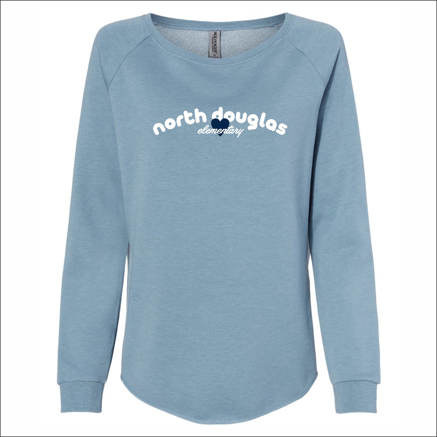NDouglas Spiritwear Ladies Wave Wash Crewneck Sweatshirt