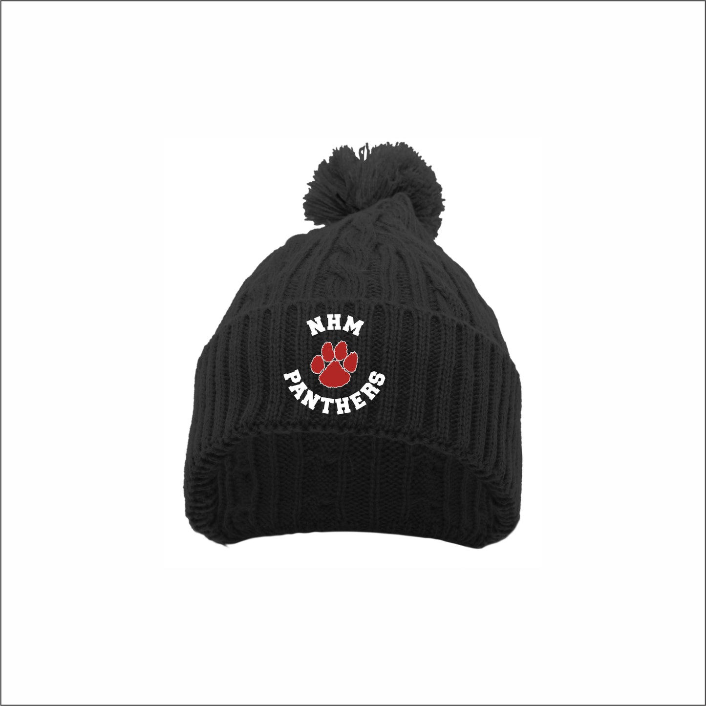 Nathan Hale MS Cable Knit Pom-Pom Beanie