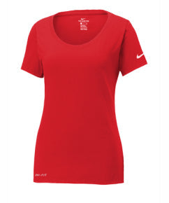 ALL Ladies Nike Dri-fit Performance Scoop Neck T-shirt