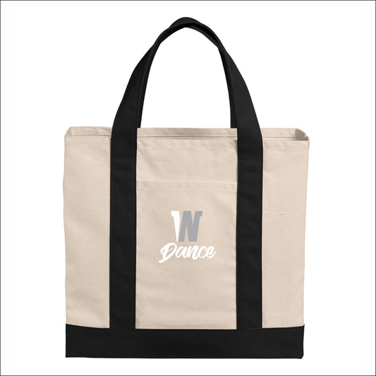 Normal West Dance Cotton Canvas Two-Tone Tote
