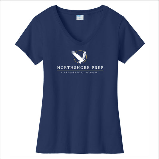 Northshore Prep Ladies Long Sleeve Fan Favorite V-Neck Tee