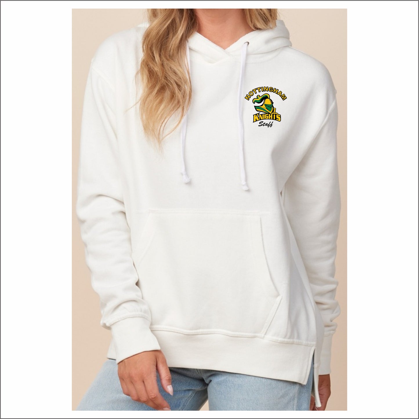 Nottingham Staff Ladies Drop Tail Hooded Sweatshirt