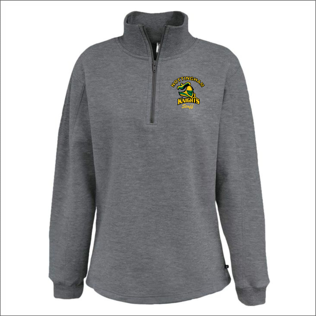 Nottingham Staff Ladies Open Bottom 1/4 Zip Sweatshirt