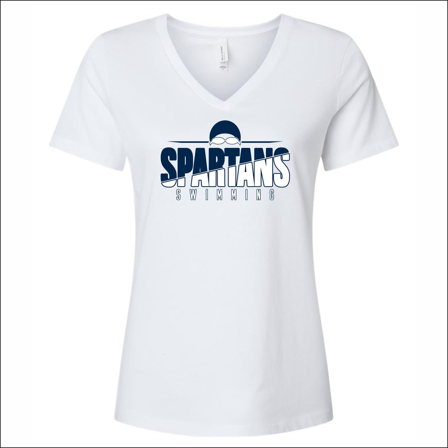 OHS Girls Swimming Ladies Relaxed Heather V-Neck Tee