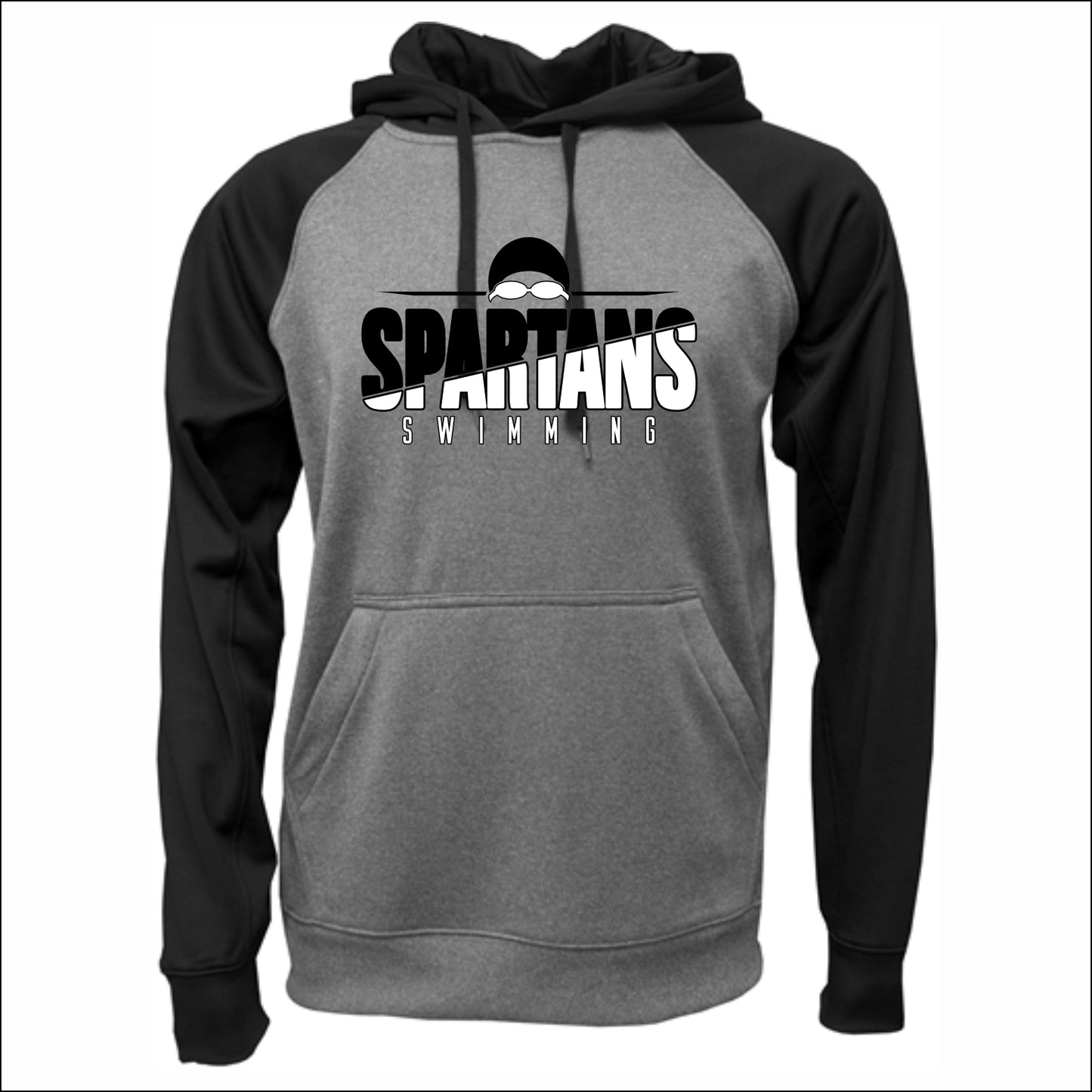 OHS Girls Swimming Performance Raglan Colorblock Hooded Sweatshirt