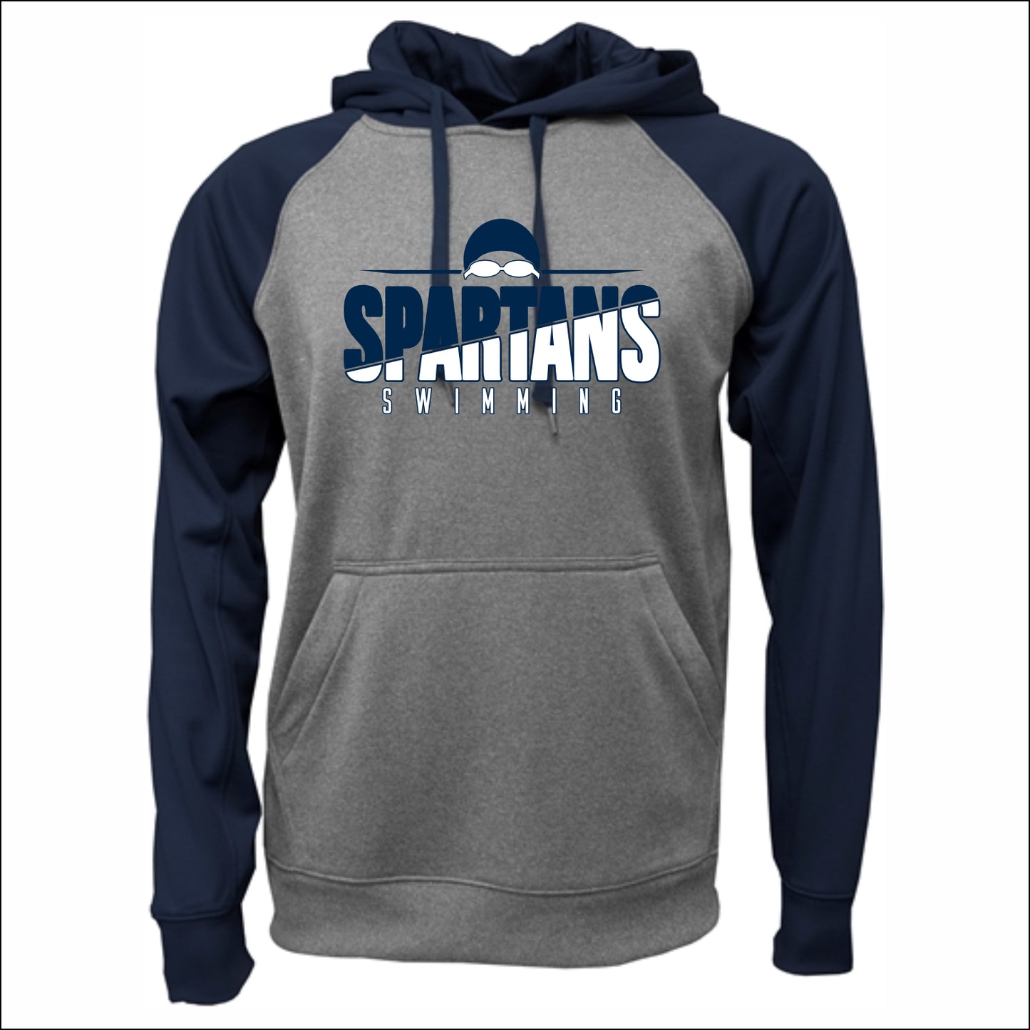 OHS Girls Swimming Performance Raglan Colorblock Hooded Sweatshirt