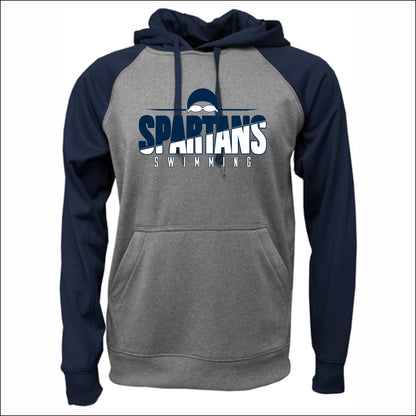 OHS Girls Swimming Performance Raglan Colorblock Hooded Sweatshirt